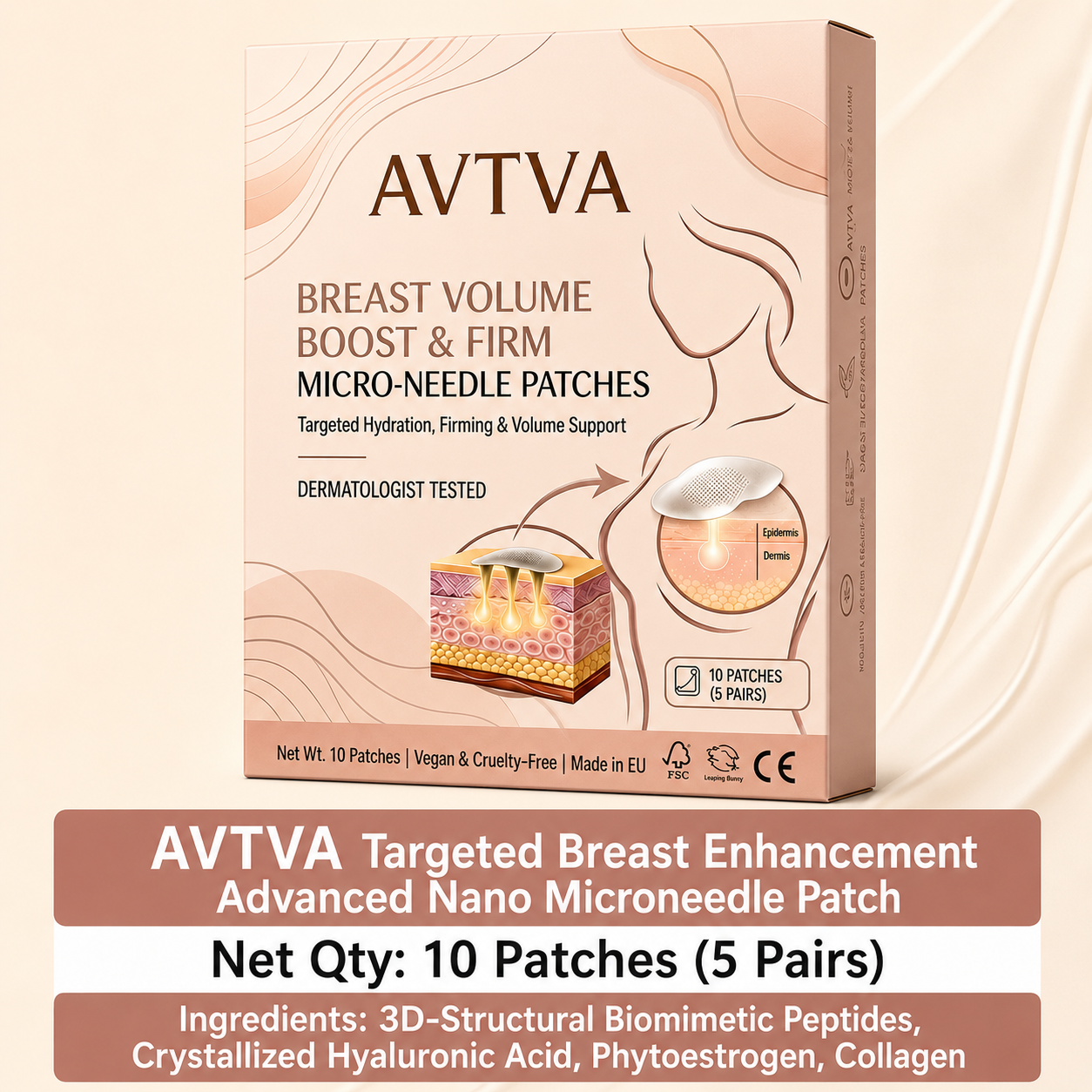 💥AVTVA 🥛 Targeted Breast Enhancement Advanced Nano Microneedle Patch💃
