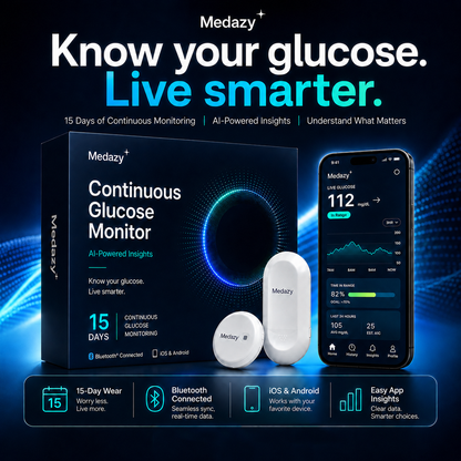 Medazy 15‑Day Continuous Glucose Monitoring System