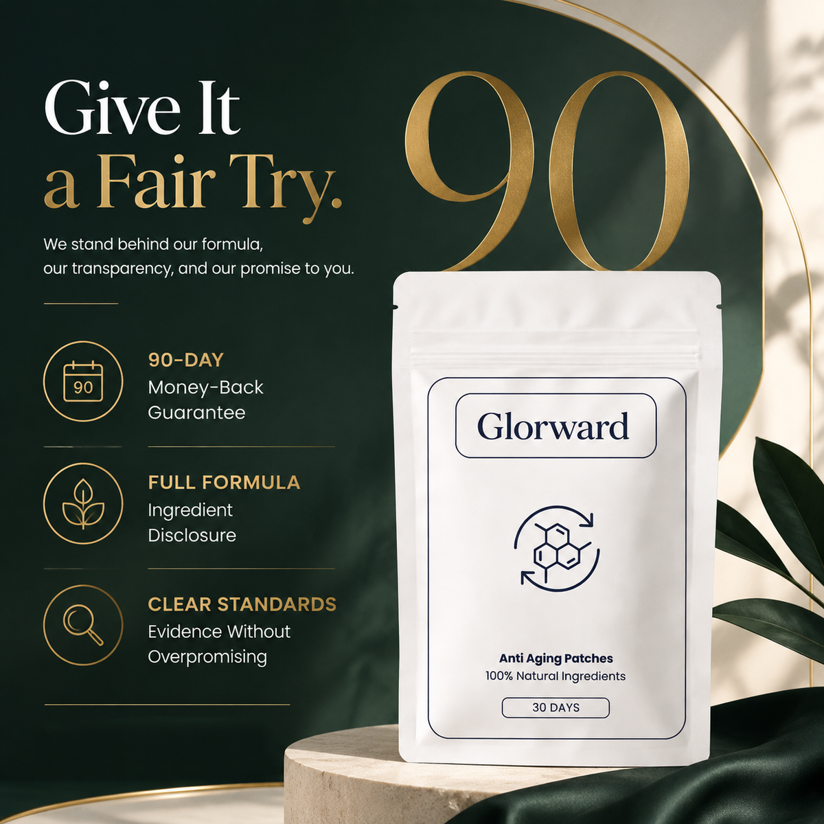 Glorward™ Daily Matrix Patch — 14-Nutrient Matrix Formula· Up to 8-Hour Daily Wear