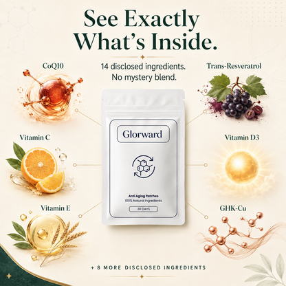 Glorward™ Daily Matrix Patch — 14-Nutrient Matrix Formula· Up to 8-Hour Daily Wear