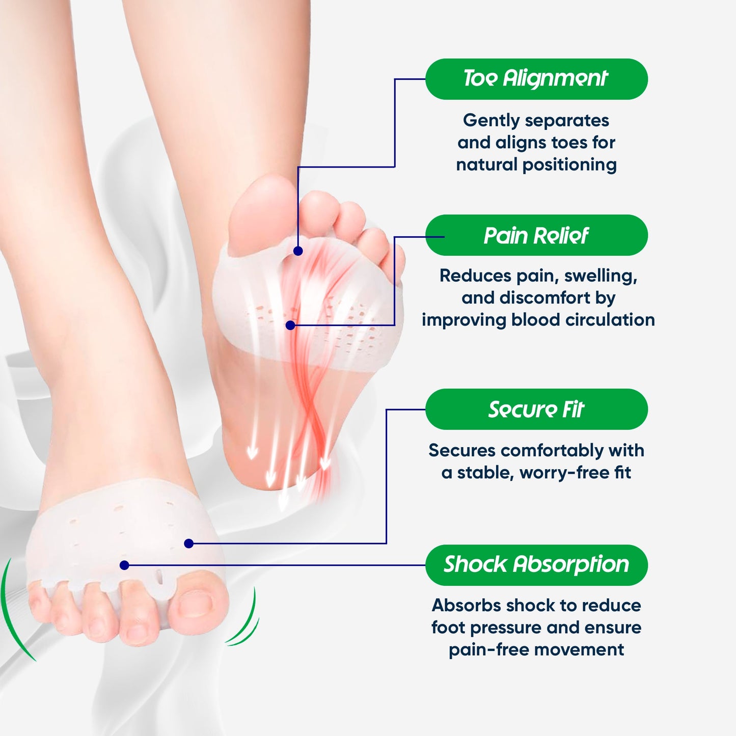 Divifit™ Bunion Corrector, Breathable Big Toe Straightener for Women and Men, Bunion Fix and Relief